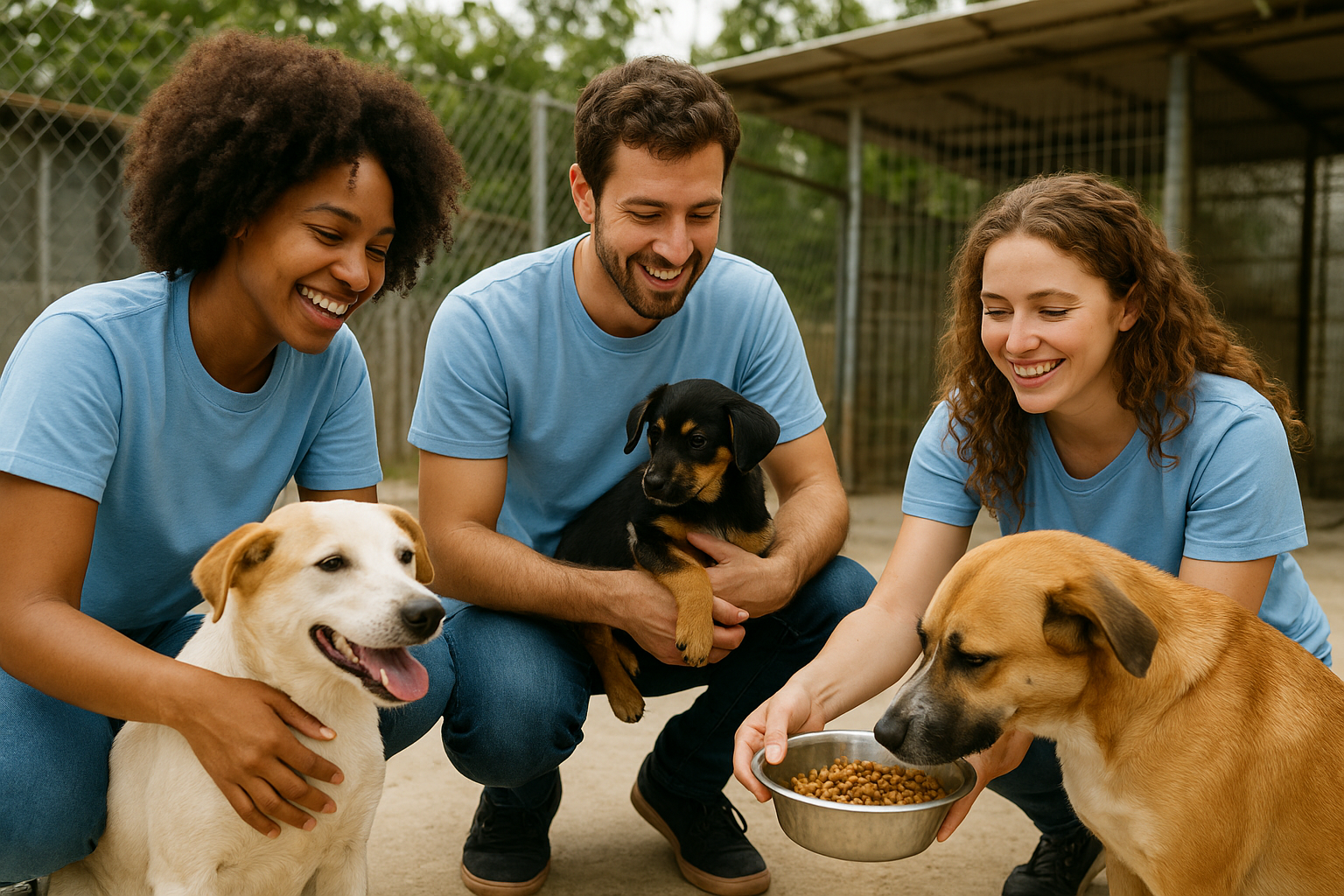 Pessoa abraçando um gato, representando o voluntariado.